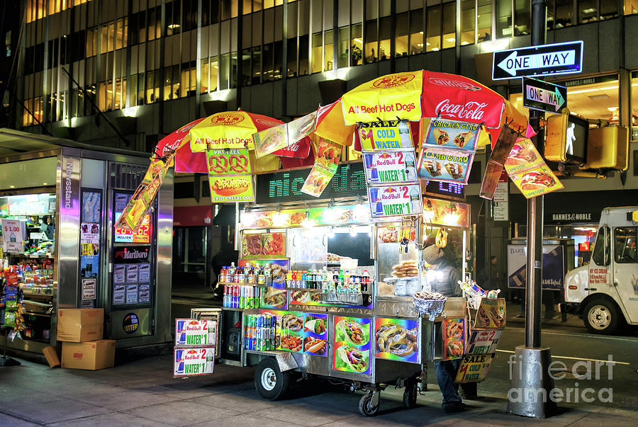 Night Dining in New York City Photograph by John Rizzuto
