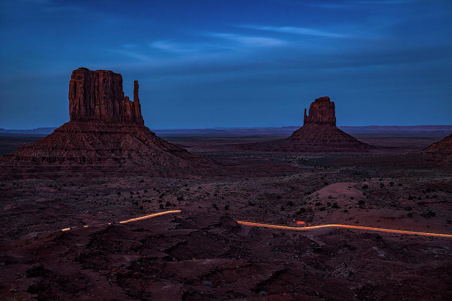 Night Driving In Monument Valley Photograph