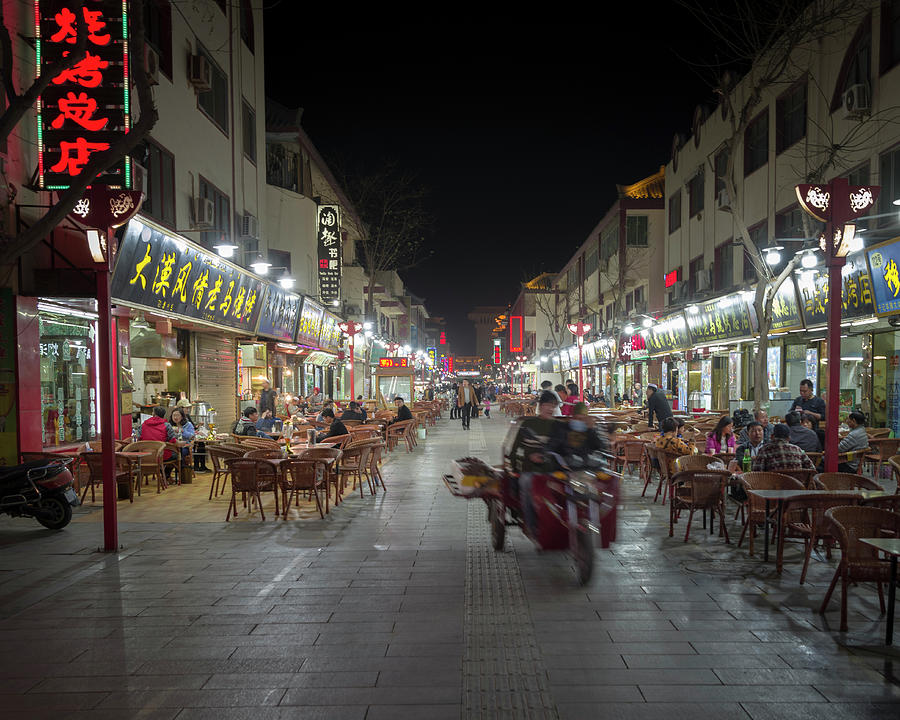 Night Food Market Dunhuang Gansu China Photograph by Adam Rainoff