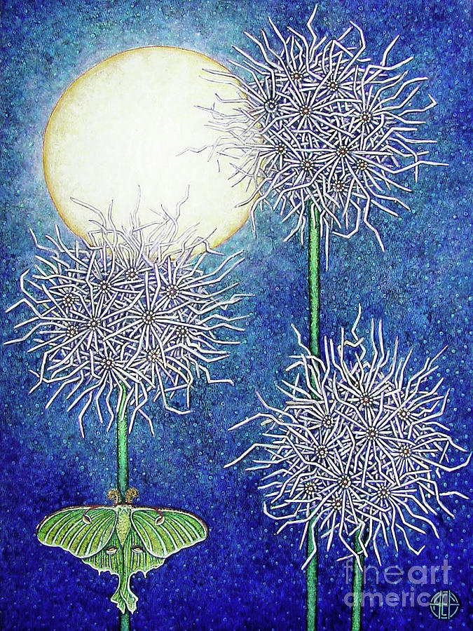 Night Garden 2 Painting by Amy E Fraser