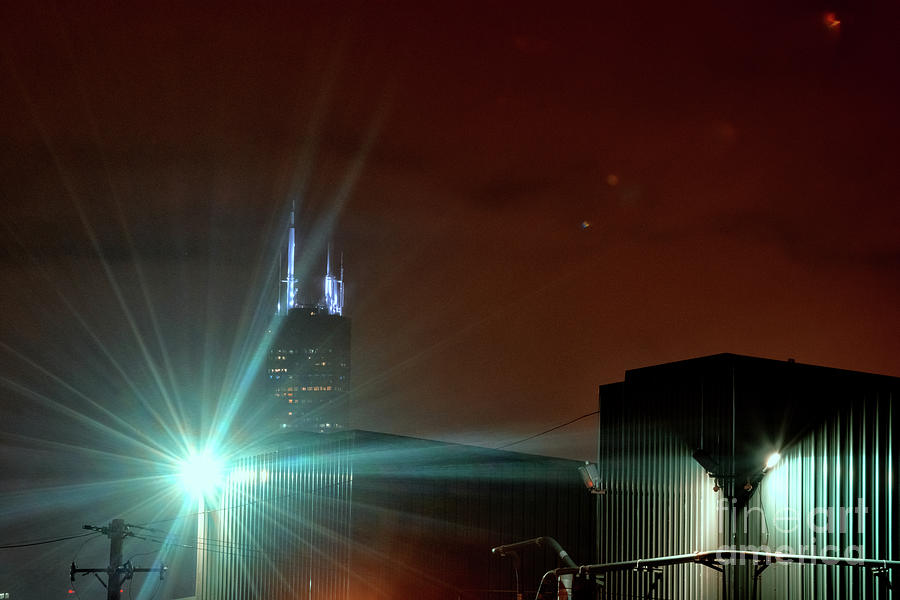 Chicago Photograph - Night in the Industrial City by Bruno Passigatti
