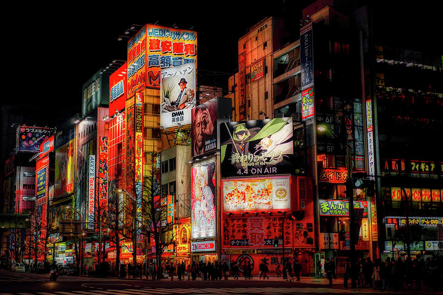 Night Lights Of Tokyo Photograph by Mountain Dreams - Pixels