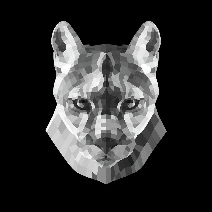 Mountain Lion Digital Art - Night Mountain Lion by Naxart Studio Mountain Lion Digital Art - Night Mountain Lion by Naxart Studio