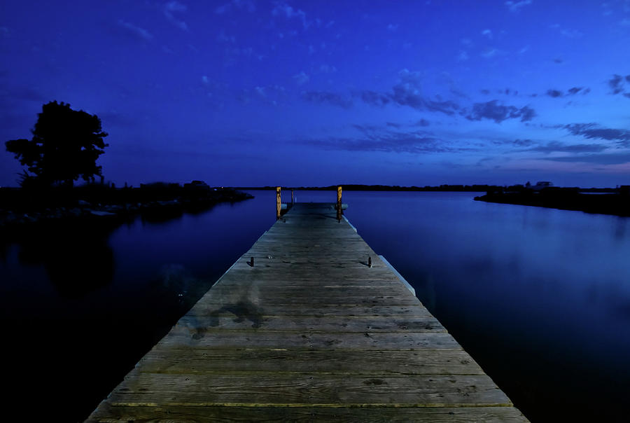 Night Photography At The Lake Photograph by Ronnie Wiggin