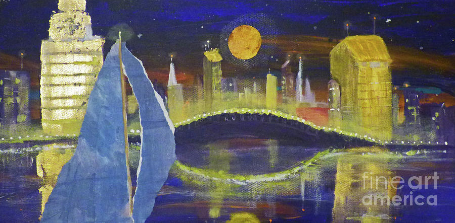 Night Sail Painting by Sharon Williams Eng