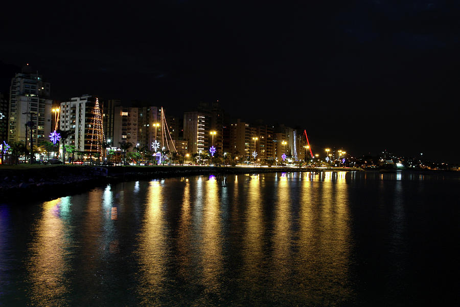 Night Shot Of Florianopolis Photograph by Dircinhasw