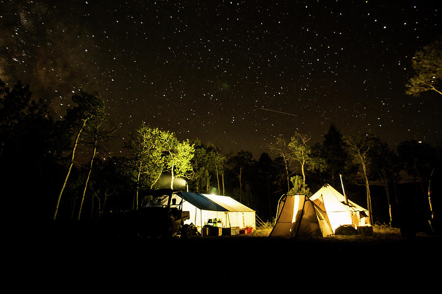 Night Sky Camping Photograph by Anthony Heller