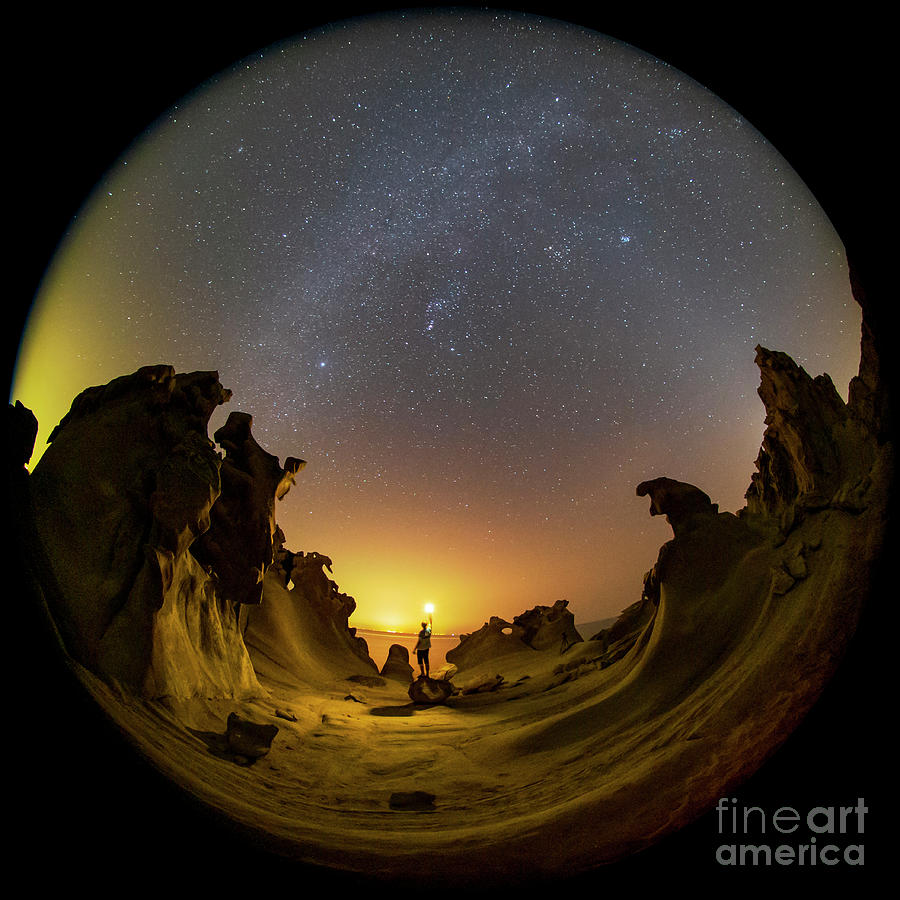 Night Sky Over Rock Formations Photograph by Amirreza Kamkar / Science Photo Library