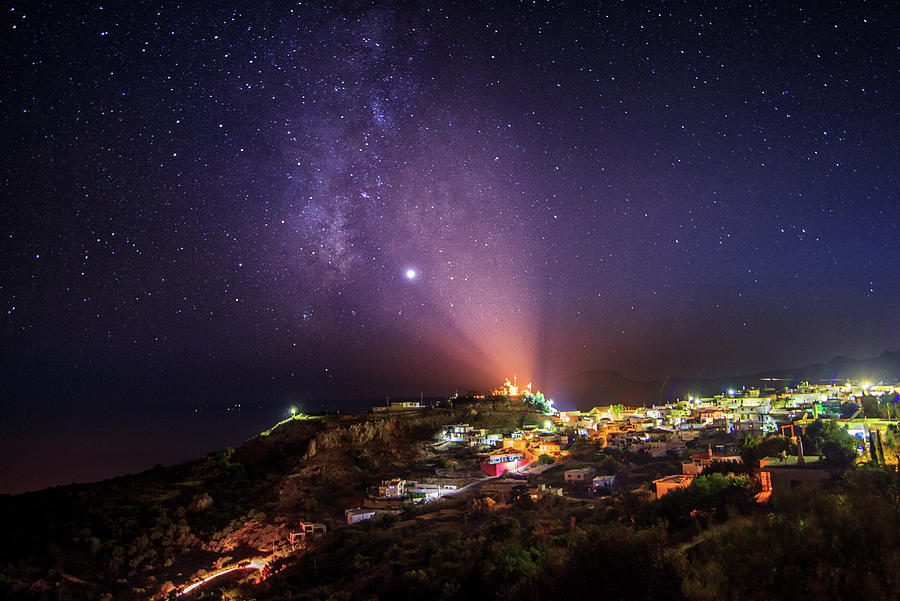 Night Sky Over Sellia, Crete, Greece Photograph by Joe Daniel Price