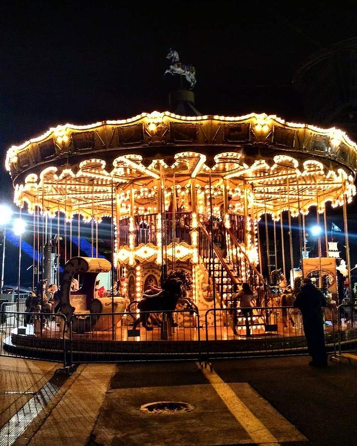 Night time carousel by Kenna Barker