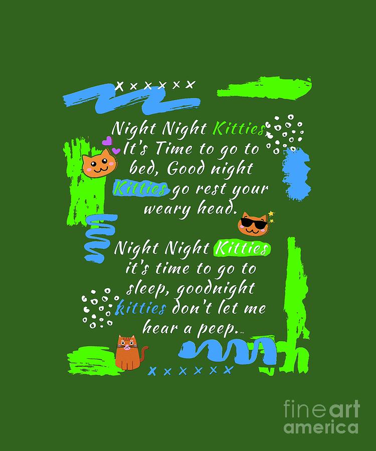 Night Time for Kitty Cats Mixed Media by PurrVeyor Com Night Time for Kitty Cats Mixed Media by PurrVeyor Com