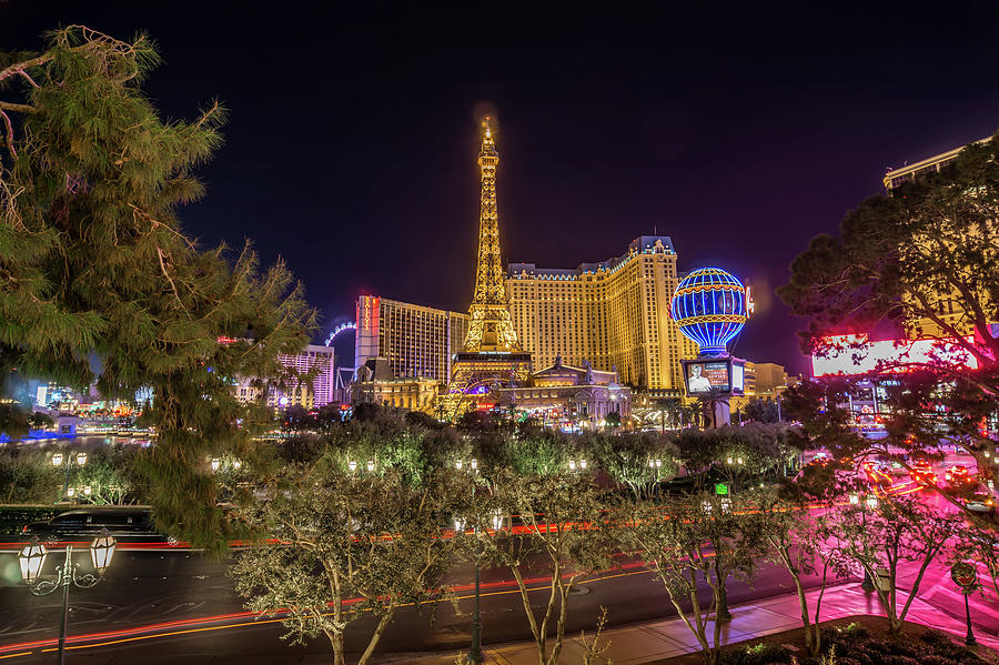 Night Time In Las Vegas Nevada Strip Photograph by Alex Grichenko