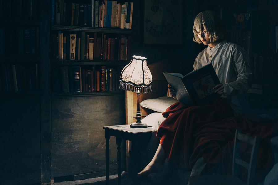 Night Time Reading Photograph by Yasuhiro Ujiie