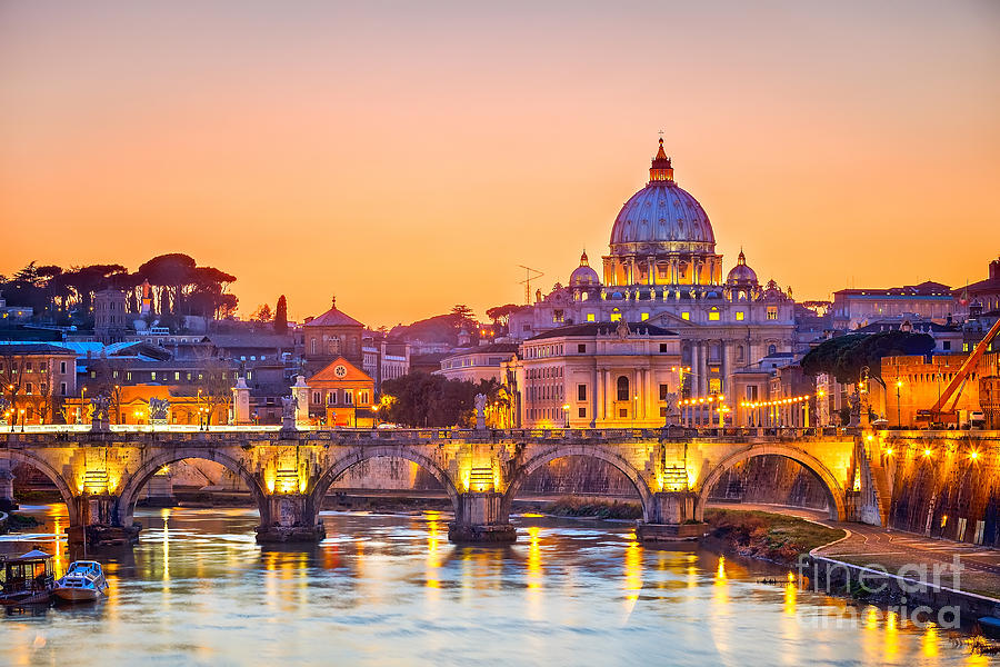 Capital Photograph - Night View At St Peters Cathedral by S.borisov Capital Photograph - Night View At St Peters Cathedral by S.borisov