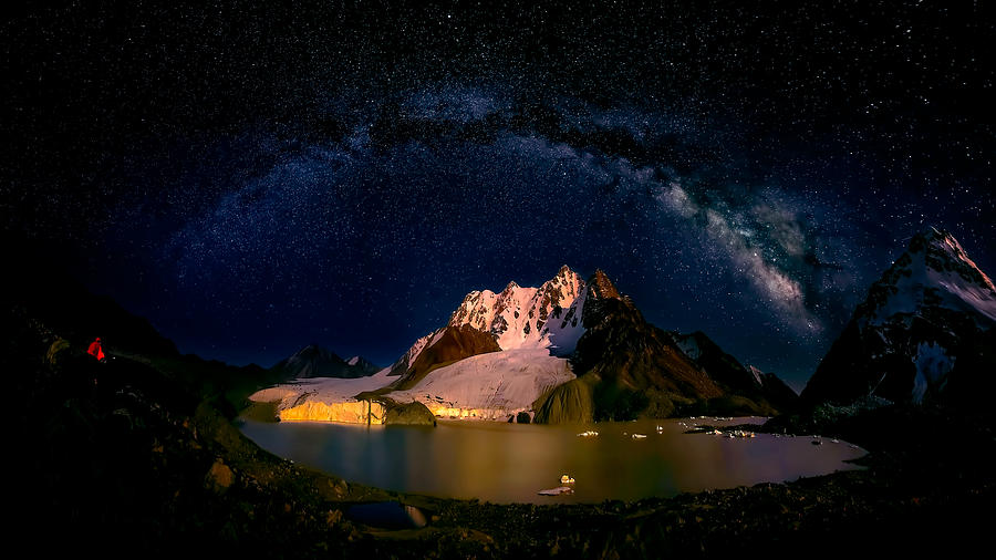 Night View Of Bogda Peak Photograph by Hua Zhu