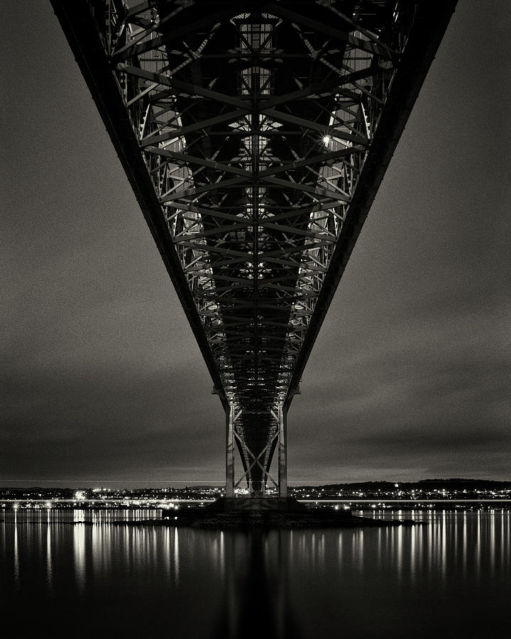 Night View Of Forth Road Bridge Photograph by Mark Voce Photography