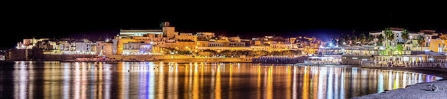 Night view of harbor on the Adriatic sea Photograph by Vivida Photo PC