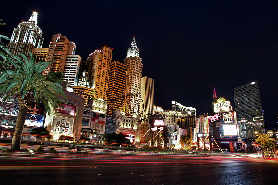Night View Of Las Vegas Photograph by J. Mrachina  (www.flickr.com/w4nd3rl0st)