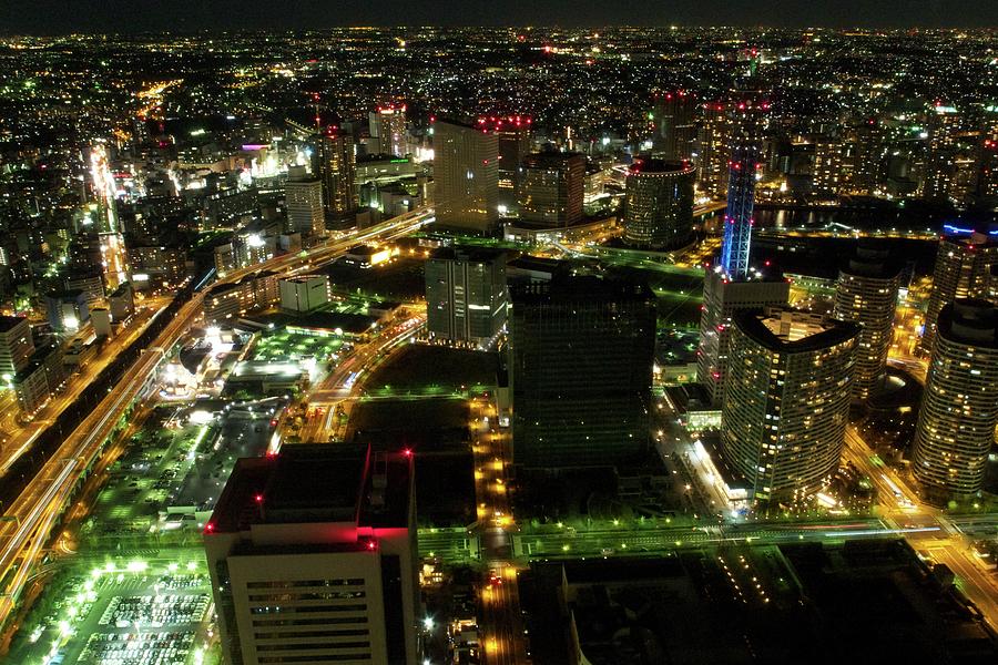 Night View Of Yokohama Photograph by Y.zengame