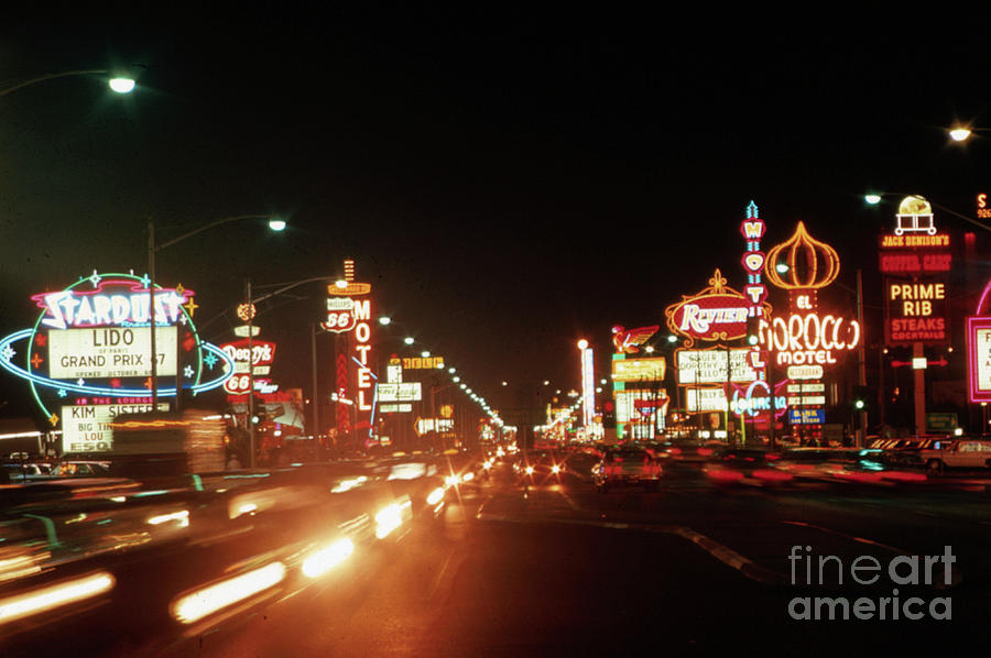 Las Vegas Photograph - Night Views Of Las Vegas Strip by Bettmann