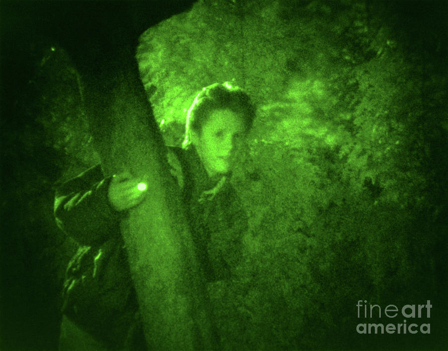 Night Vision Image Of A Man Photograph by Science Photo Library