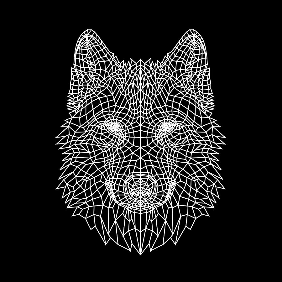 Nature Digital Art - Night Wolf by Naxart Studio