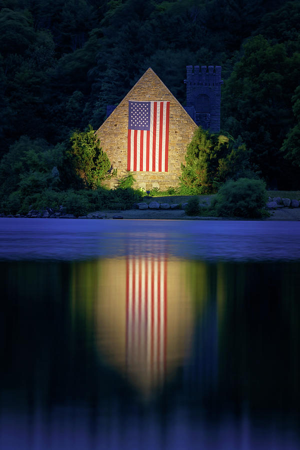 Nightfall at The Old Stone Church Photograph by Kristen Wilkinson