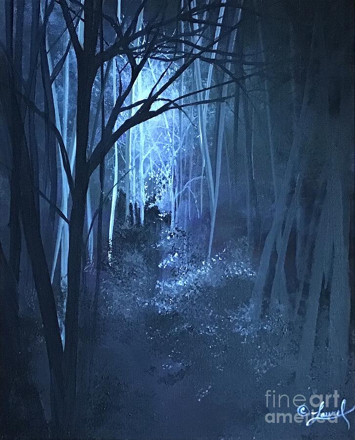 Tree Painting - Nightlight 1 by Laurel Adams