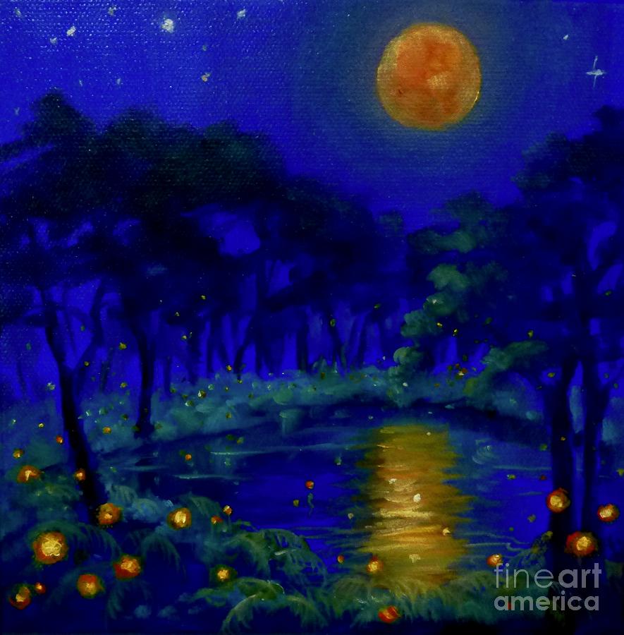 Nightlights Painting by Lee Campbell