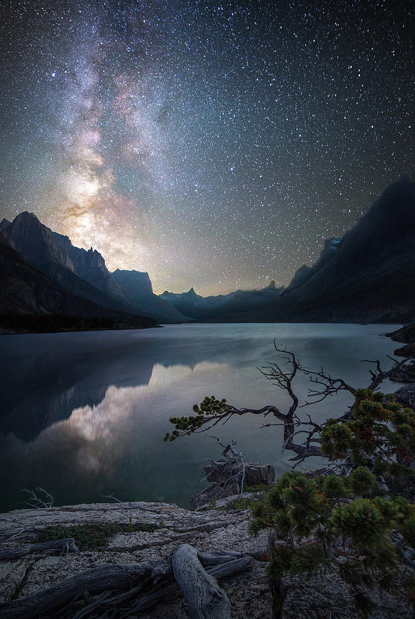 Nightly Splendor / St. Mary Lake, Glacier National Park by Nicholas Parker Nightly Splendor / St. Mary Lake, Glacier National Park by Nicholas Parker