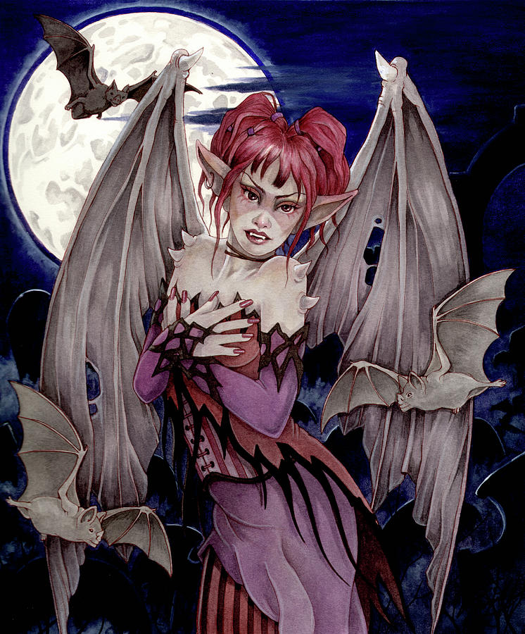 Fairy Painting - Nightmare Fae 1 by Linda Ravenscroft