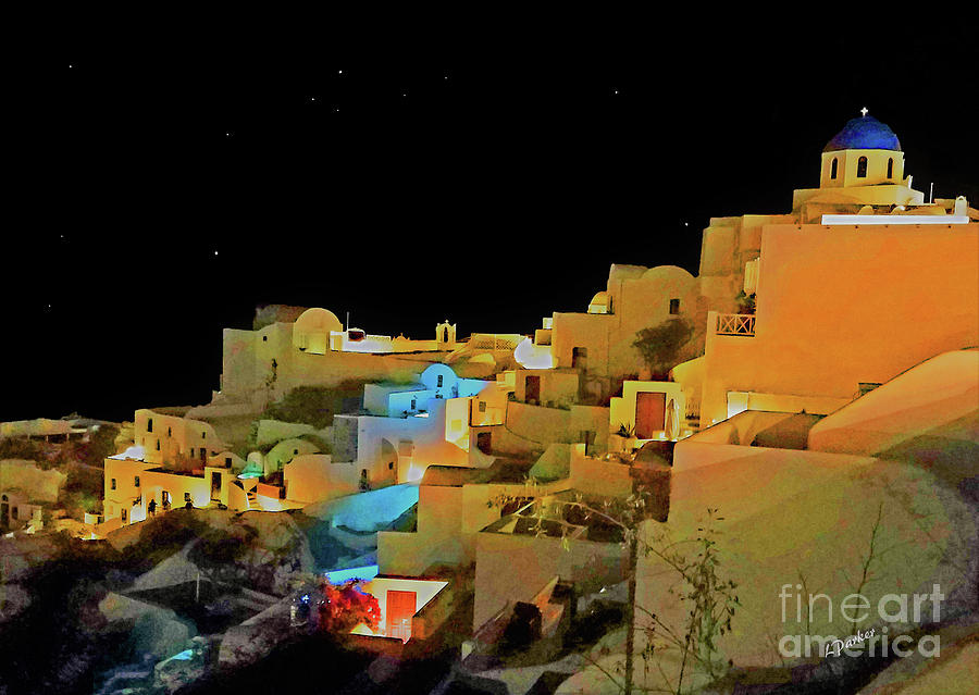 NIGHTS FALLS in OIA Photograph by Linda Parker