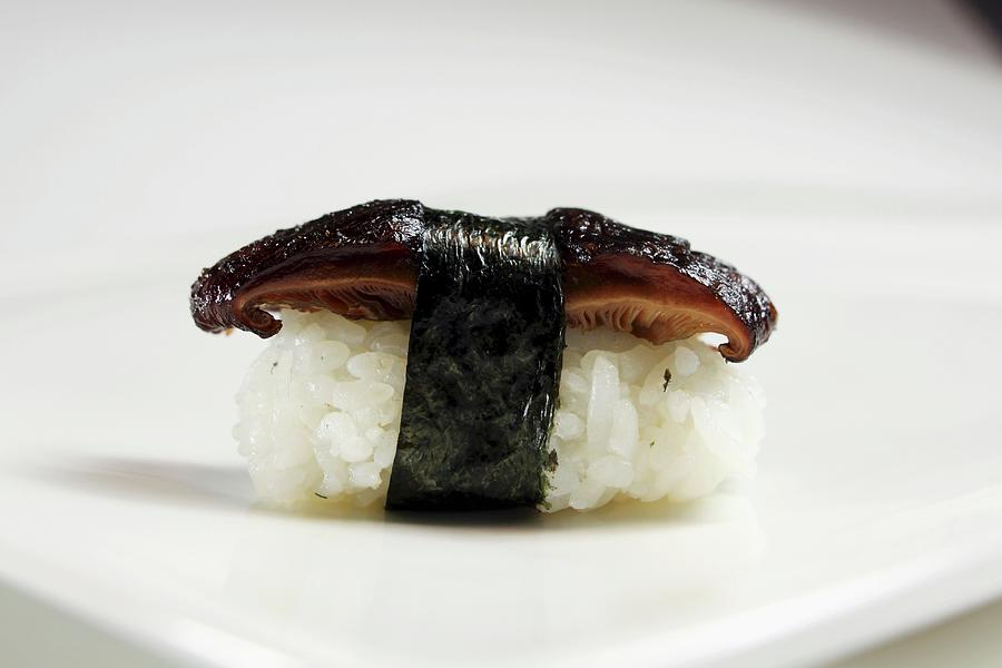 Nigiri Sushi With Shiitake Mushrooms And Nori Photograph by Jan Prerovsky