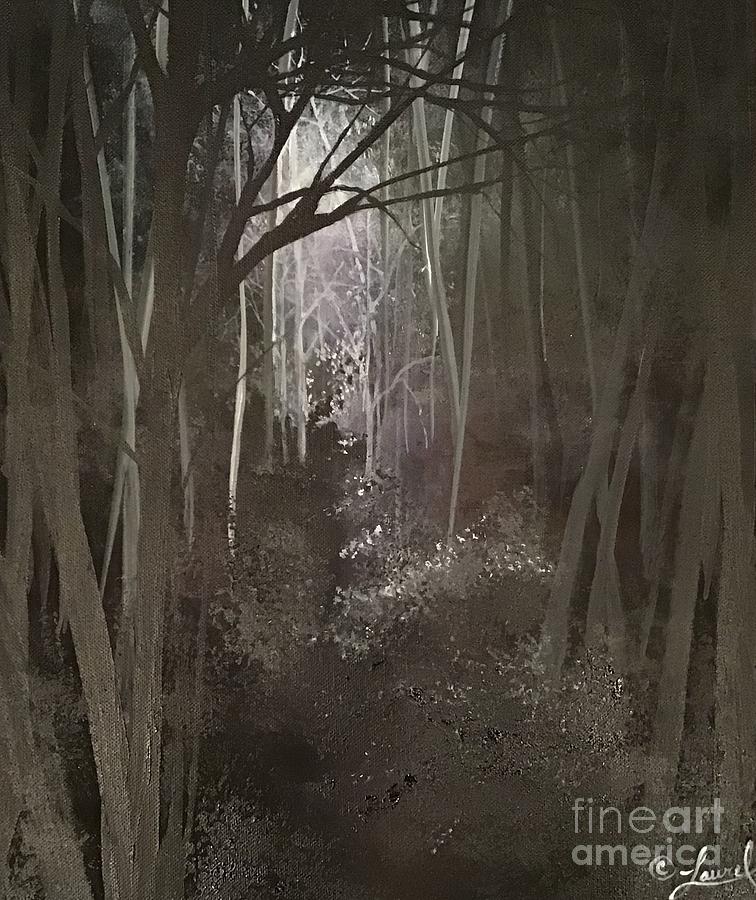 Tree Painting - Nightlight2 by Laurel Adams