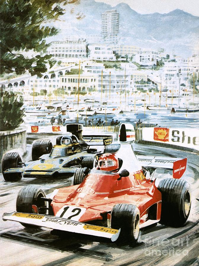 Niki Lauda Painting by Graham Coton