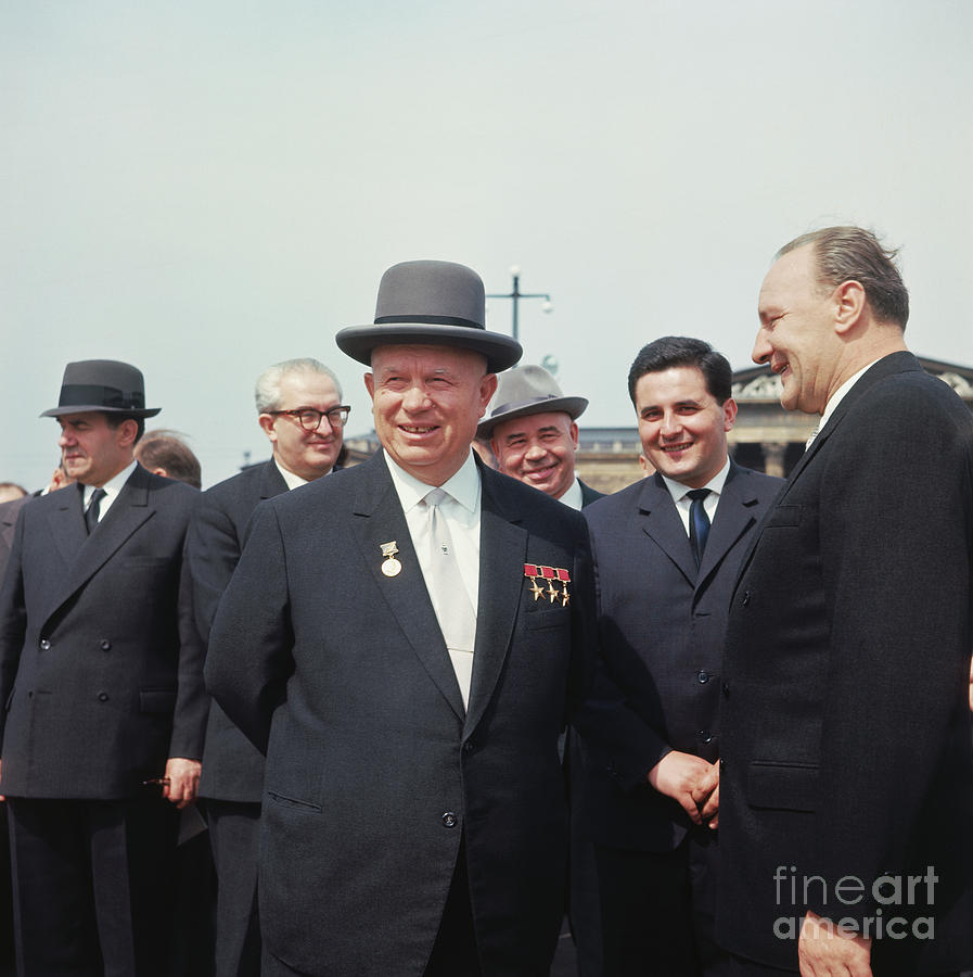 Nikita Khrushchev With Colleagues Photograph by Bettmann