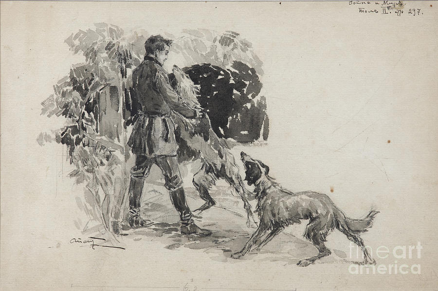 Nikolai Rostov At The Hunt Drawing by Heritage Images