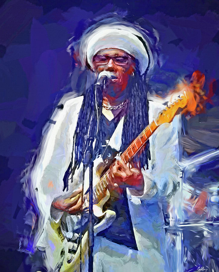Nile Rodgers Mixed Media by Mal Bray