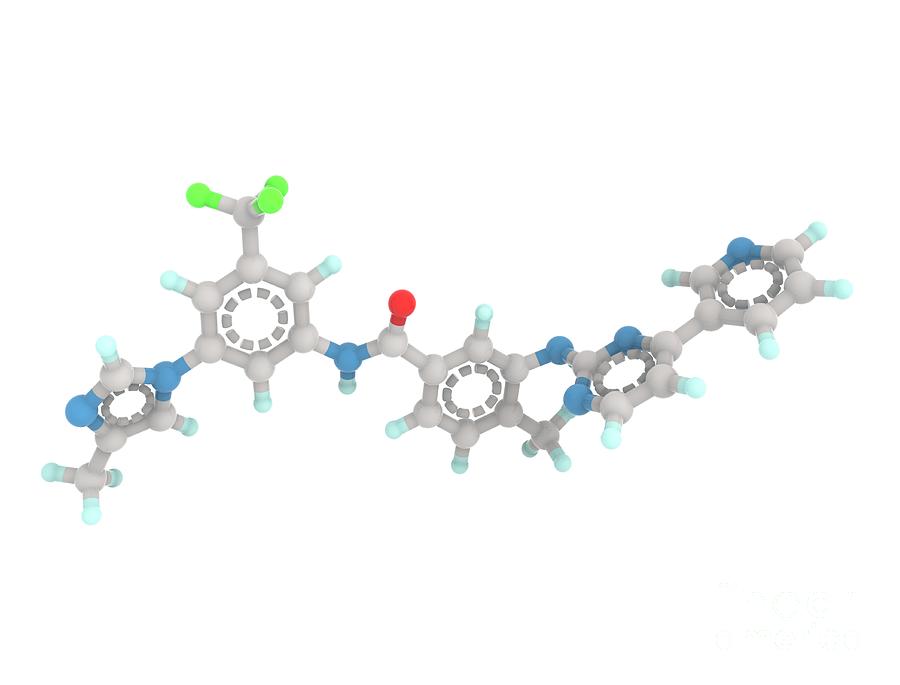Nilotinib Cancer Drug Molecule Photograph by Ramon Andrade 3dciencia/science Photo Library