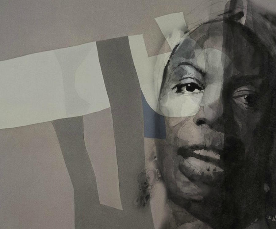 Nina Simone _ Retro Mixed Media by Paul Lovering