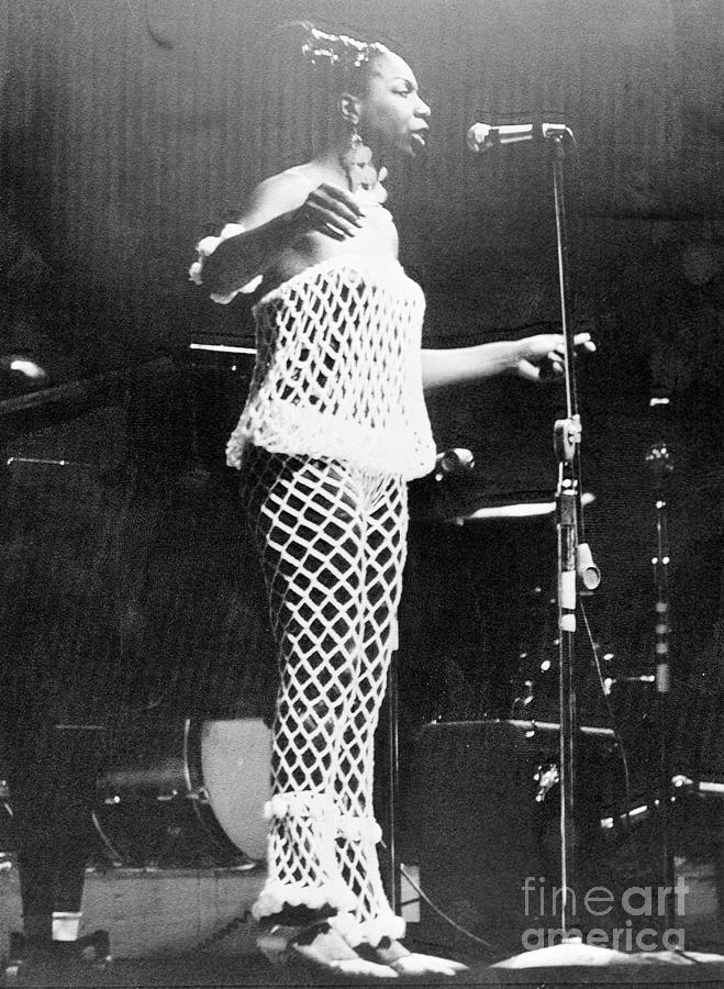 Nina Simone At The Newport Jazz Festival Photograph by Bettmann