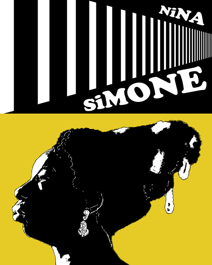 Nina Simone - Yellow Digital Art by Regina Wyatt