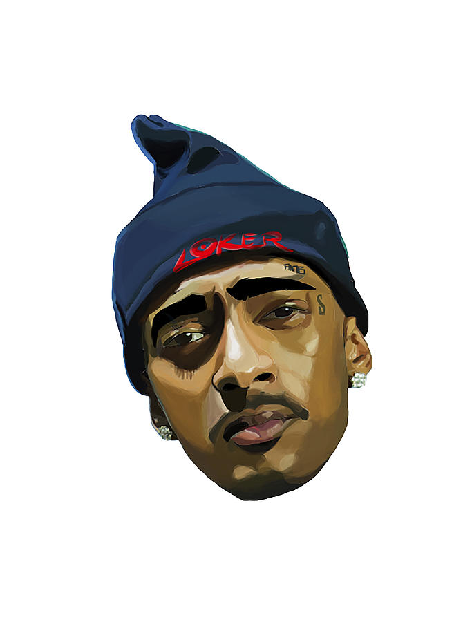 Nipsey Hussle Side Profile With Eye | Art Print