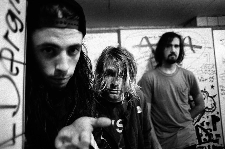 Nirvana Posed In Frankfurt 1991 Photograph by Paul Bergen