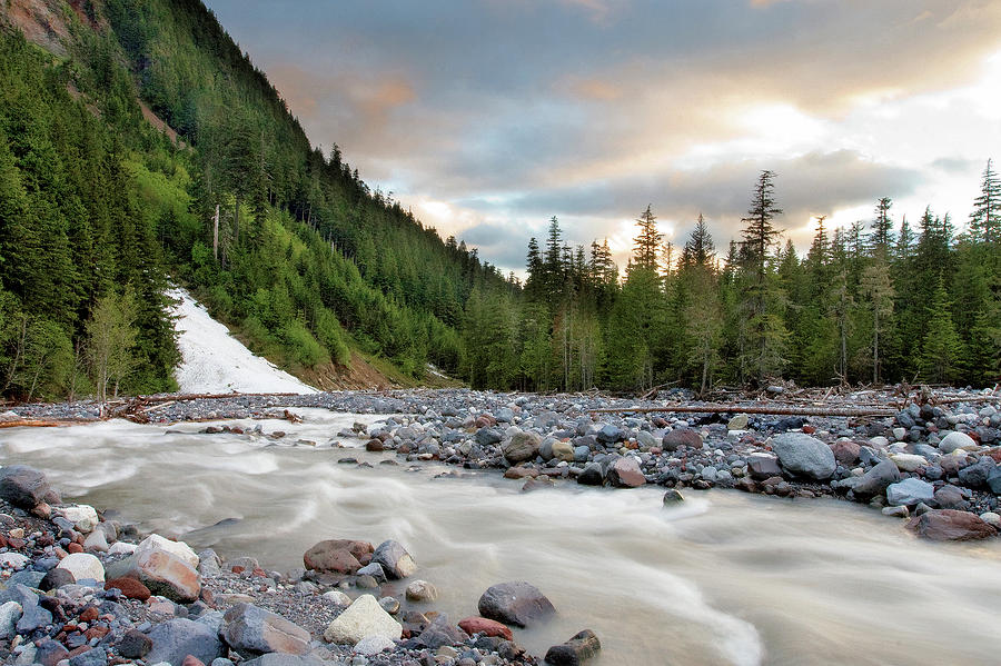 Nisqually River, Mt. Rainier Photograph by Steven David Roberts