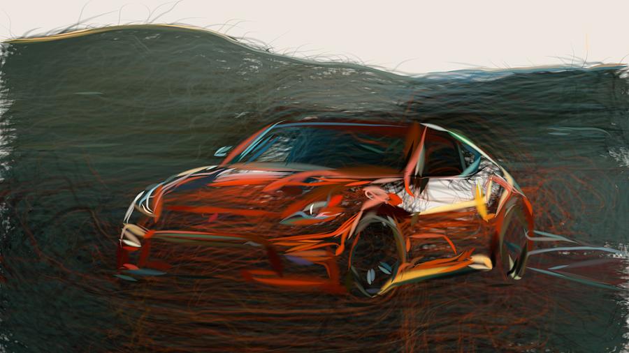 Nissan 370Z Project Clubsport 23 Drawing Digital Art by CarsToon Concept