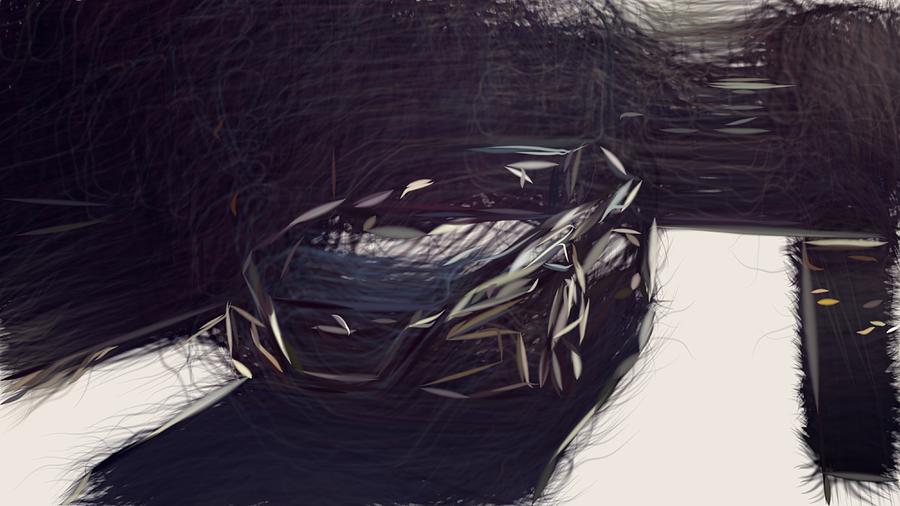 Nissan Vmotion 2.0 Drawing Digital Art by CarsToon Concept