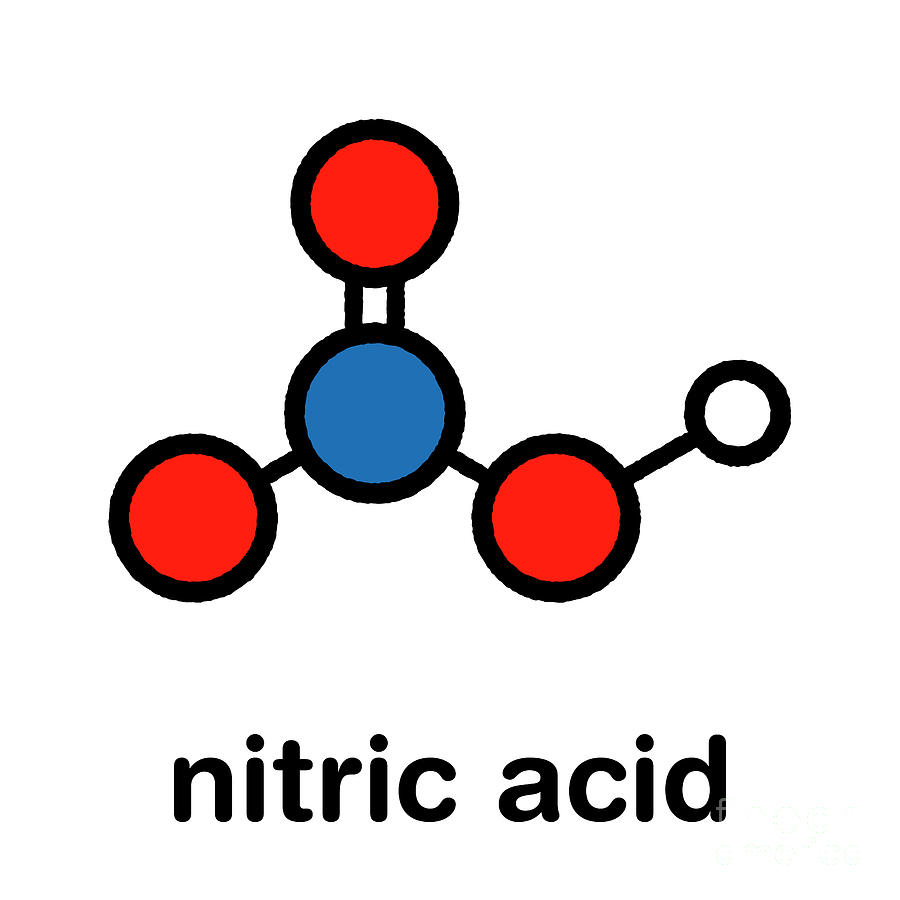Nitric Acid Strong Mineral Acid Molecule Photograph by Molekuul/science Photo Library
