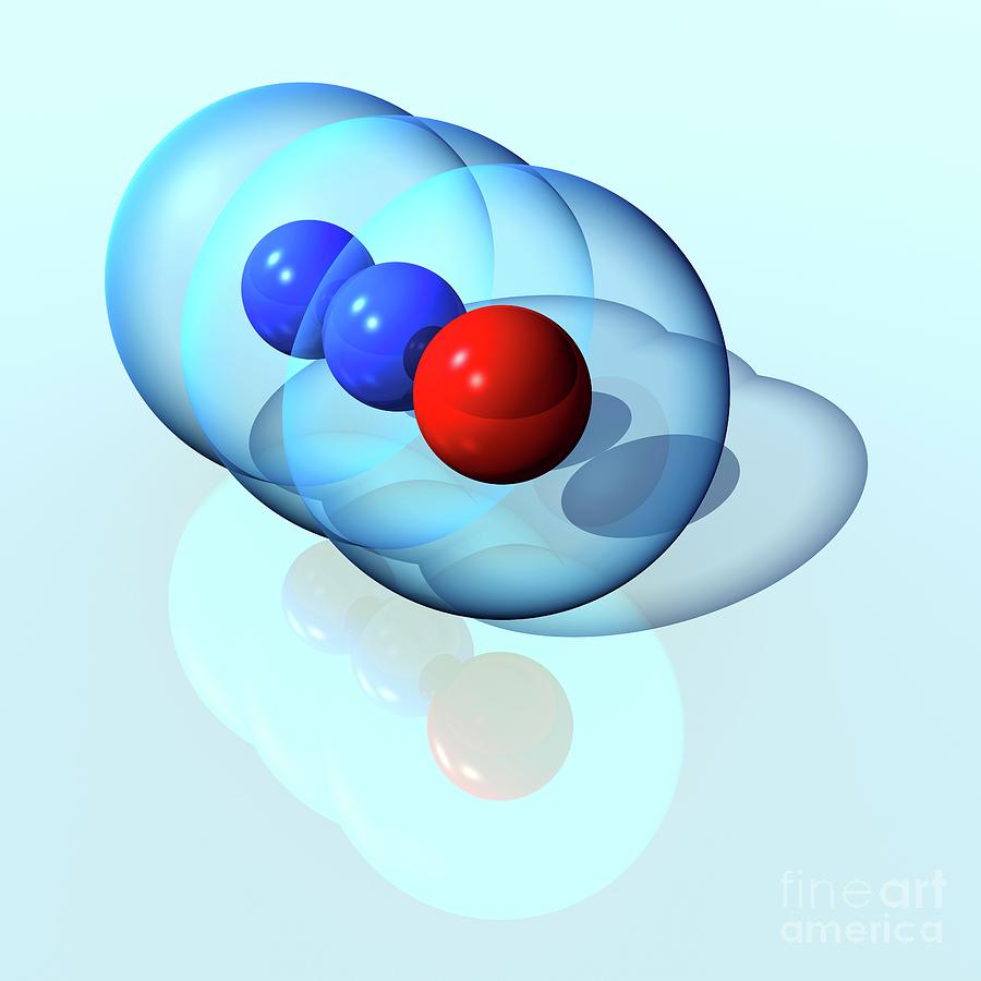 Nitrous Oxide Molecule Photograph by Russell Kightley/science Photo