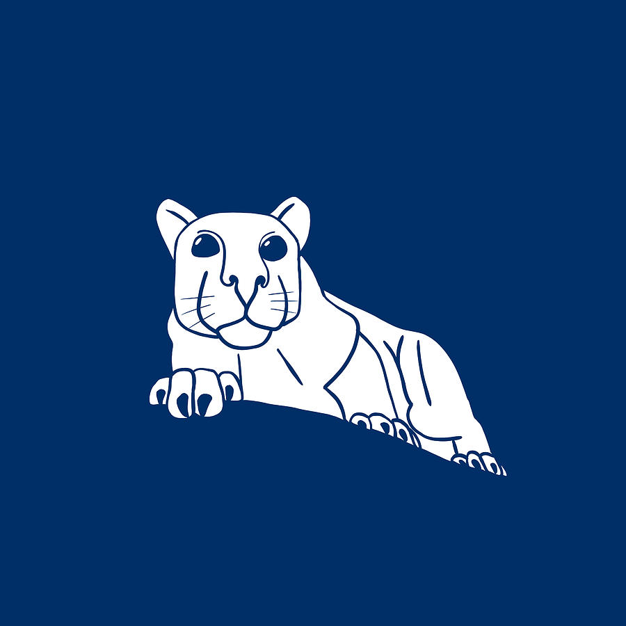 Nittany Lion In White Digital Art by Aaron Geraud